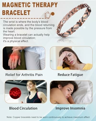Magnetiskt armband för smärtlindring och bättre sömn