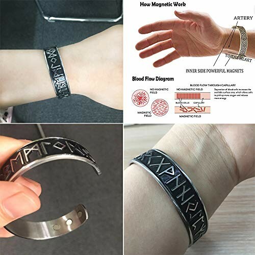 Magnetisk armband med runor och diagram