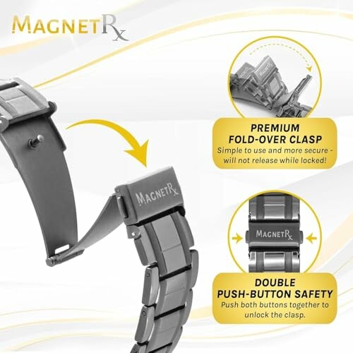 MagnetRx klockarmband med säkerhetslåsning.