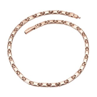 Rosenfärgad länkkedja halsband