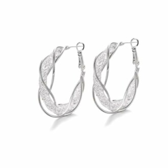 Silvriga vridna örhängen