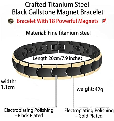 Magnetiskt Armband i Titan Stål