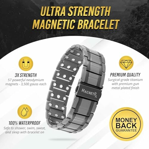 Magnetiskt armband med hög hållfasthet och premiumkvalitet.